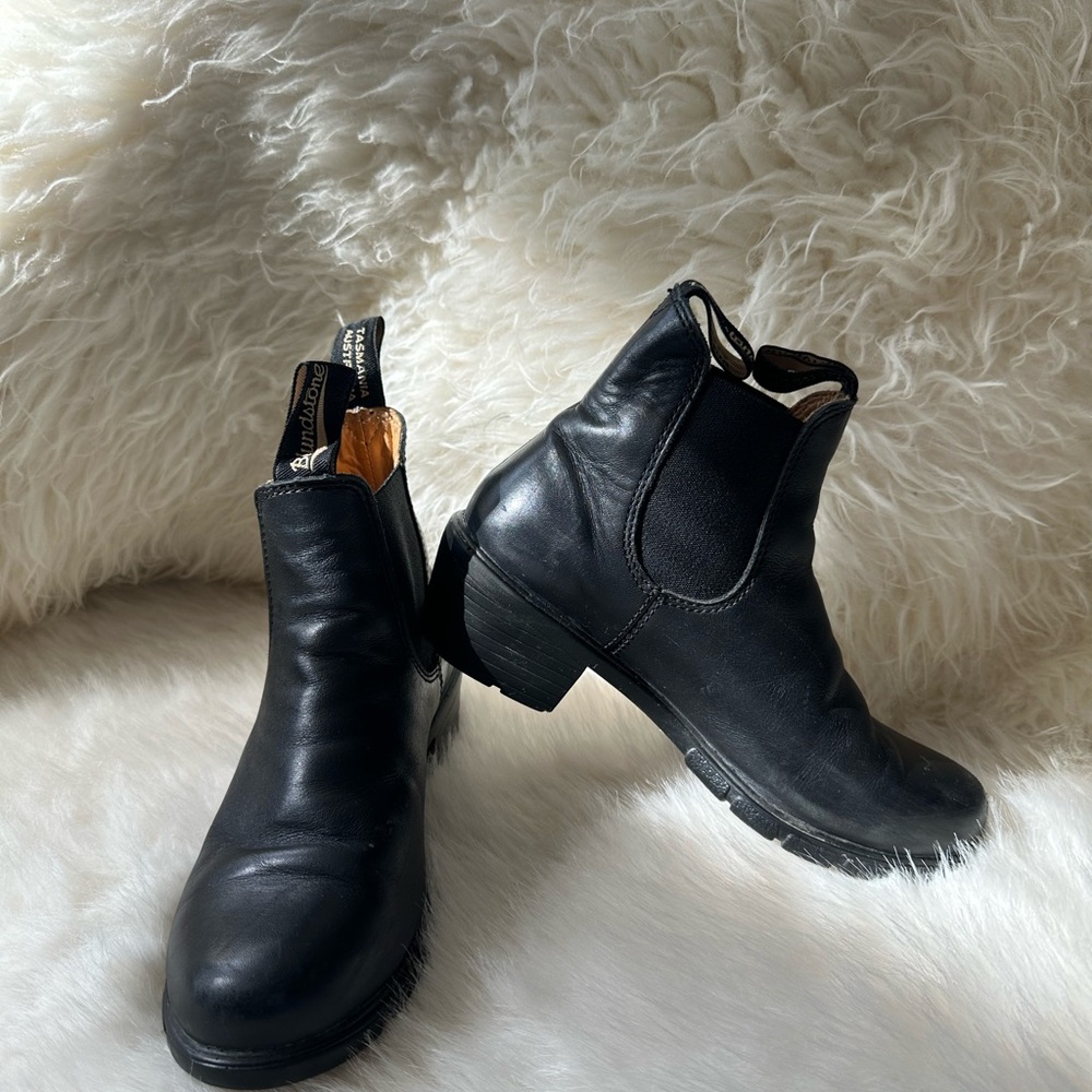 Women's Black Leather Ankle Boots